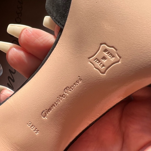 GIANVITO ROSSI Floating Crystal Stud Ankle-Strap High-Heel Pumps - Picture 4 of 15